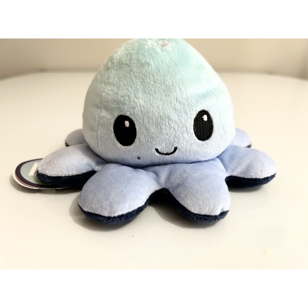 TeeTurtle - The Original Reversible Octopus Plushie - Day/Night Blue‎